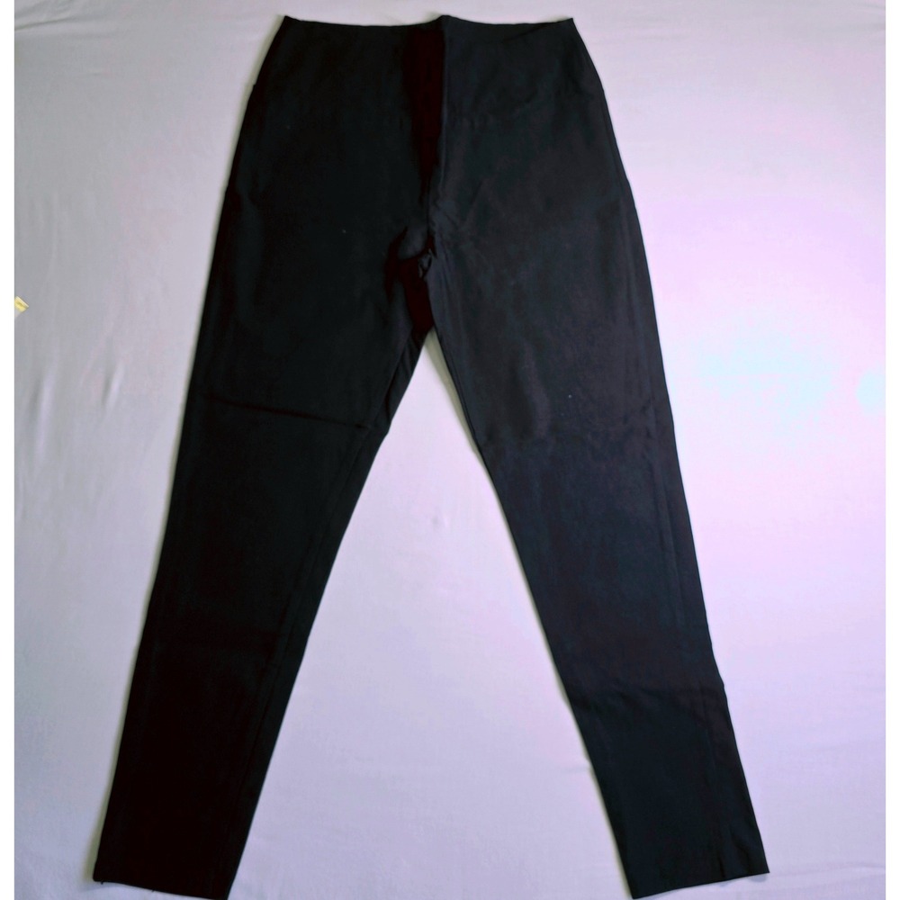 Hybrid & Co Womens Black Pull On Stretch Wide Waistband Pants XL Made in USA